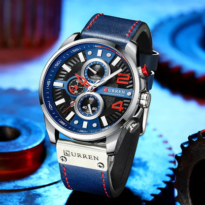 CURREN 8393 Watches Leather